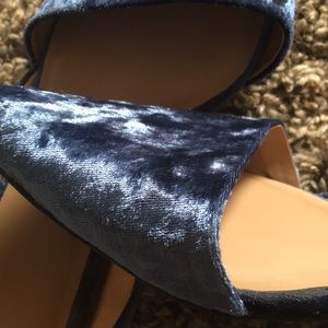 a new day Shoes - Indigo Velour Flats a new day Shoes - Indigo Velour Flats